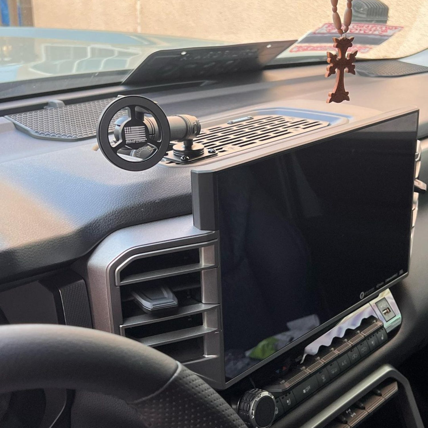 RubiGrid® 2022+ Toyota Tundra & 2023+ Toyota Sequoia Dash Mount Phone + Device Holder