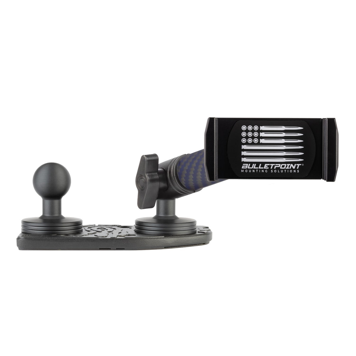 2024+ Jeep Wrangler JL &amp; Jeep Gladiator Passenger Side Dual Ball Metal Dash Mount Phone Holder