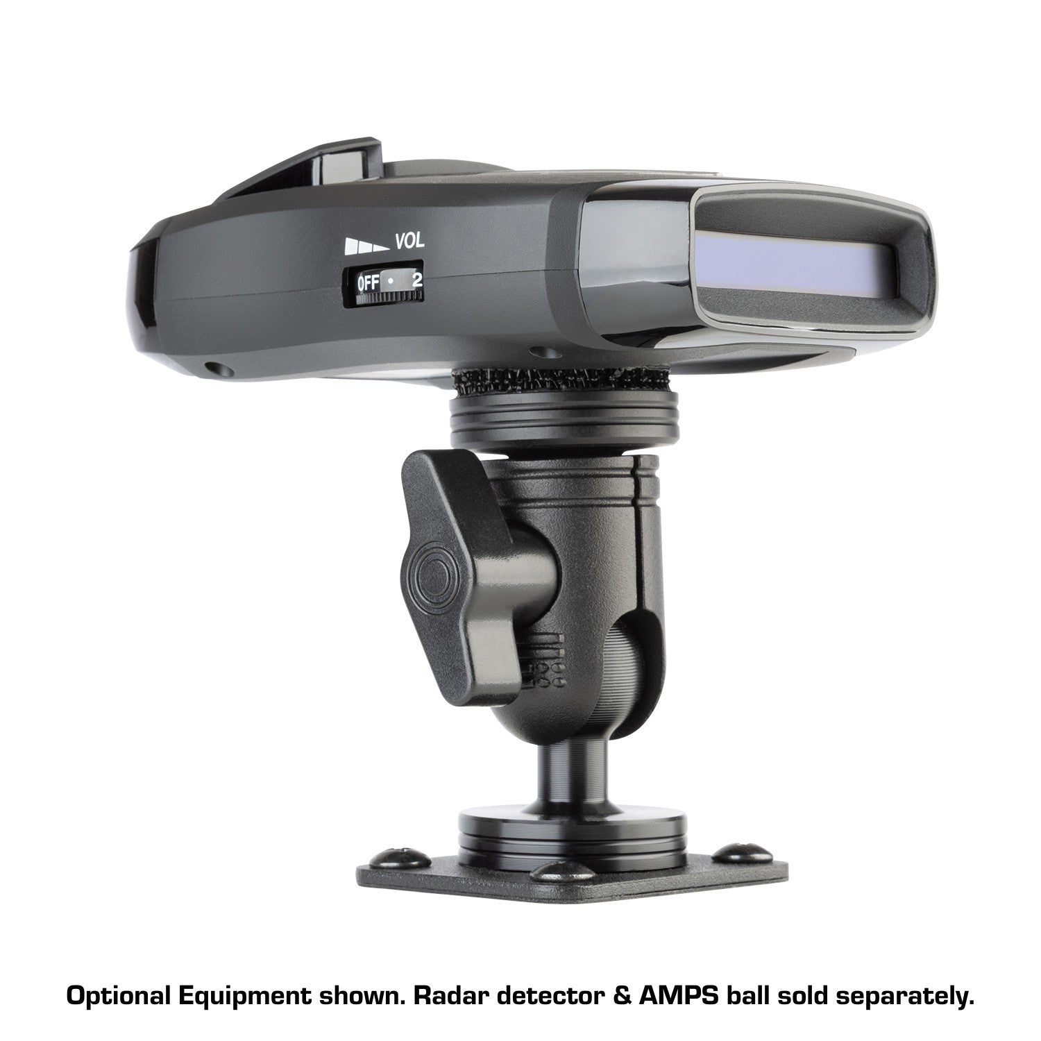 Radar Detector Mount with 20mm Connector Nubby Edition + Interlocking Fastener System