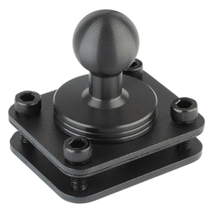 4-Hole AMPS Mounting Plate with 20mm Ball Mount + Metal Backing Plate (includes Installation Hardware)