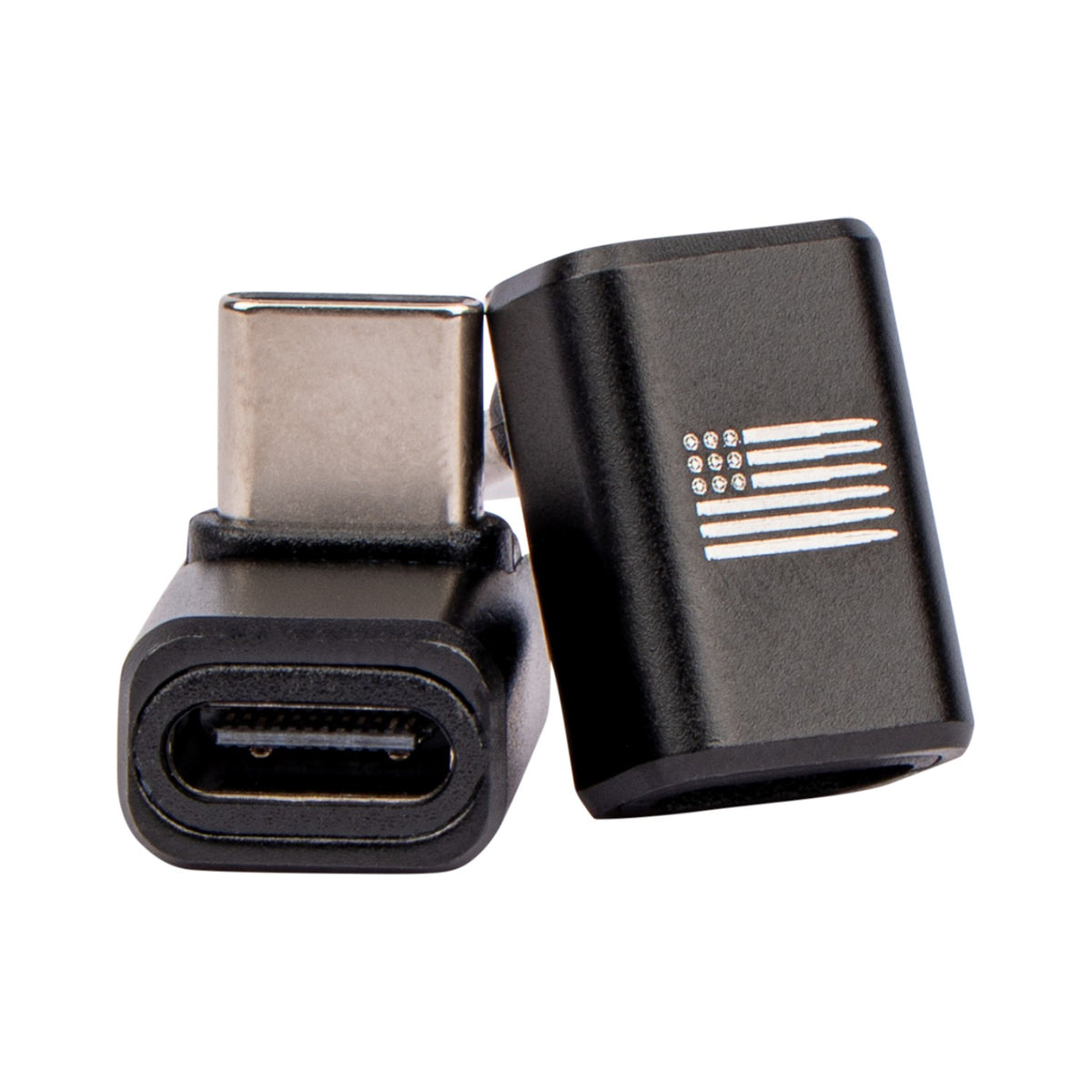 90 Degree USB-C Male to Female Right Angle Adapter (2 Pack)