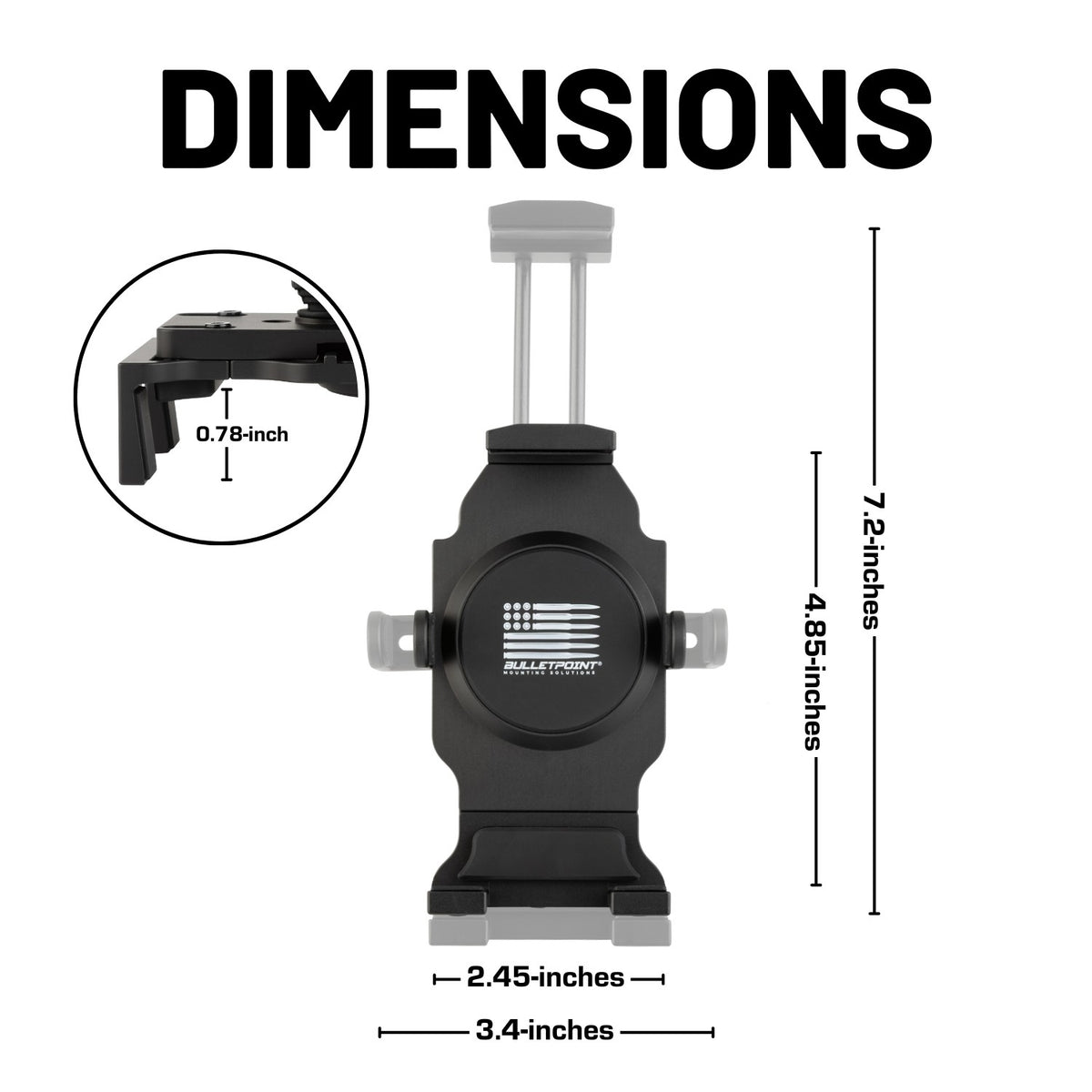 Anti-Vibration Universal Spring-Loaded Phone Holder with 20mm Ball