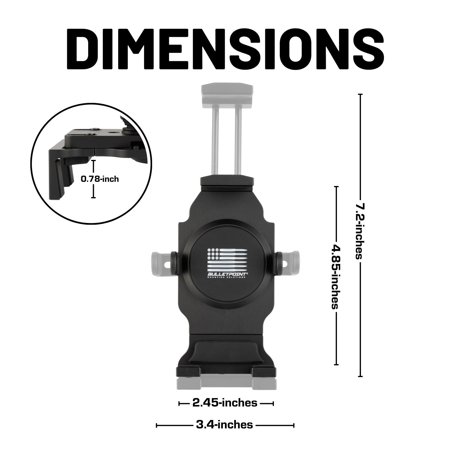 Anti-Vibration Universal Spring-Loaded Phone Holder with 20mm Ball