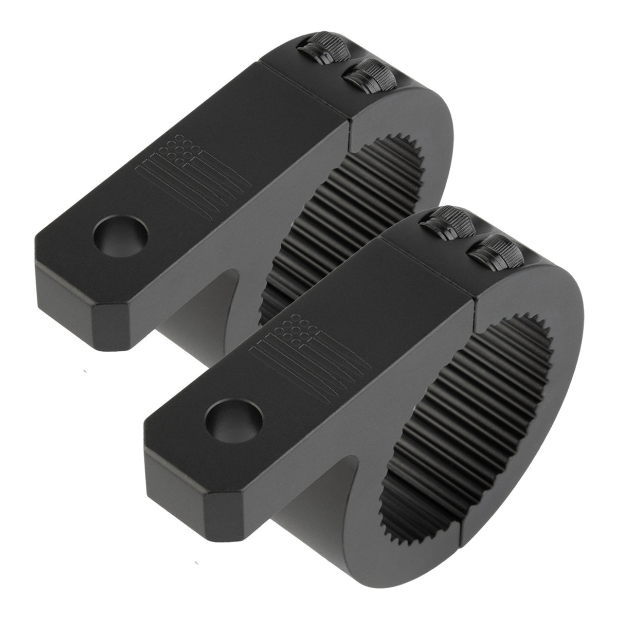 CNC Aluminum Universal Roll Bar Light Mounts (Pair) with Bushings for Various Bar Sizes