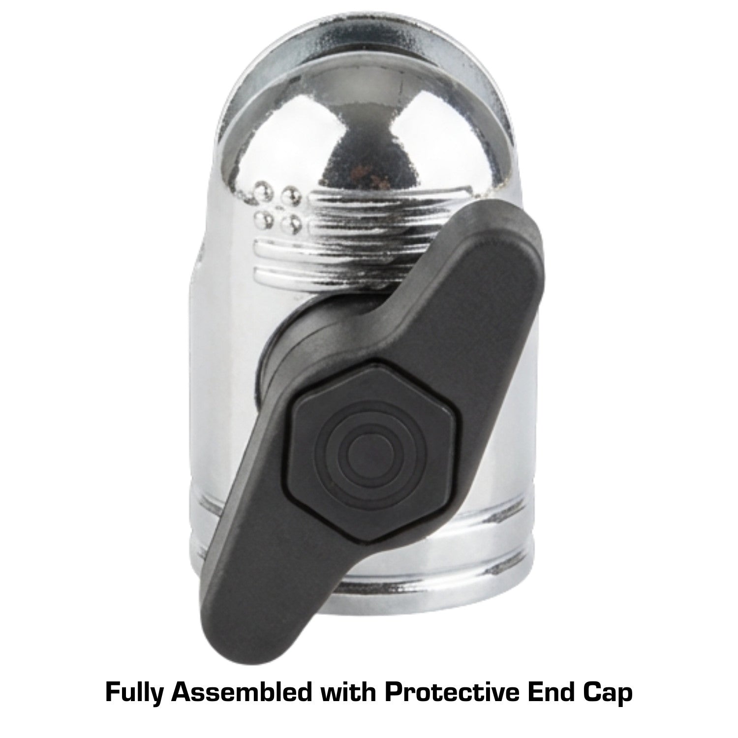 Pair of Chrome Anti-Theft 20mm Connector Ends - Tamper-Proof Security for Device Holders