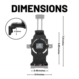 Chrome Anti-Vibration Universal Spring-Loaded Phone Holder with 20mm Connector Nubby Edition