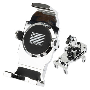 Chrome Anti-Vibration Universal Spring-Loaded Phone Holder with 20mm Connector Nubby Edition