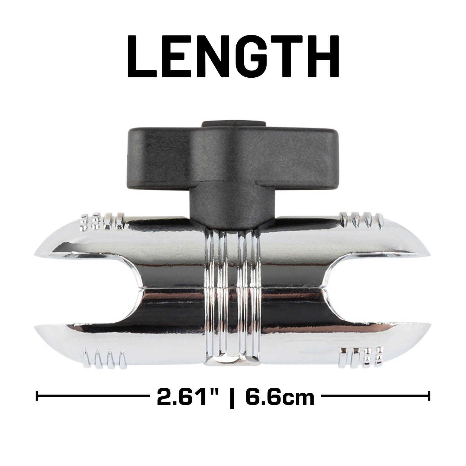 Chrome Micro Mounting Arm with Dual 20mm Connector Ends & Anti-Theft Screw