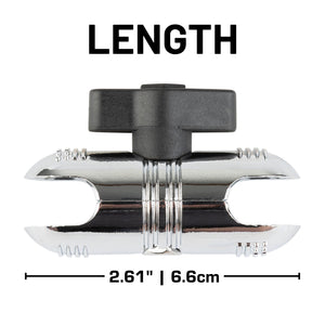 Chrome Micro Mounting Arm with Dual 20mm Connector Ends & Anti-Theft Screw