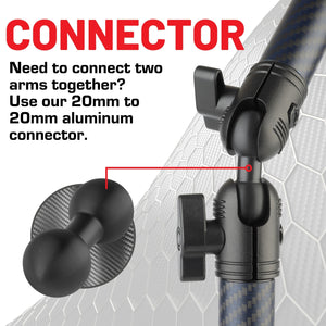 Connectors for Carbon Fiber/Kevlar Arms and Third Party Devices