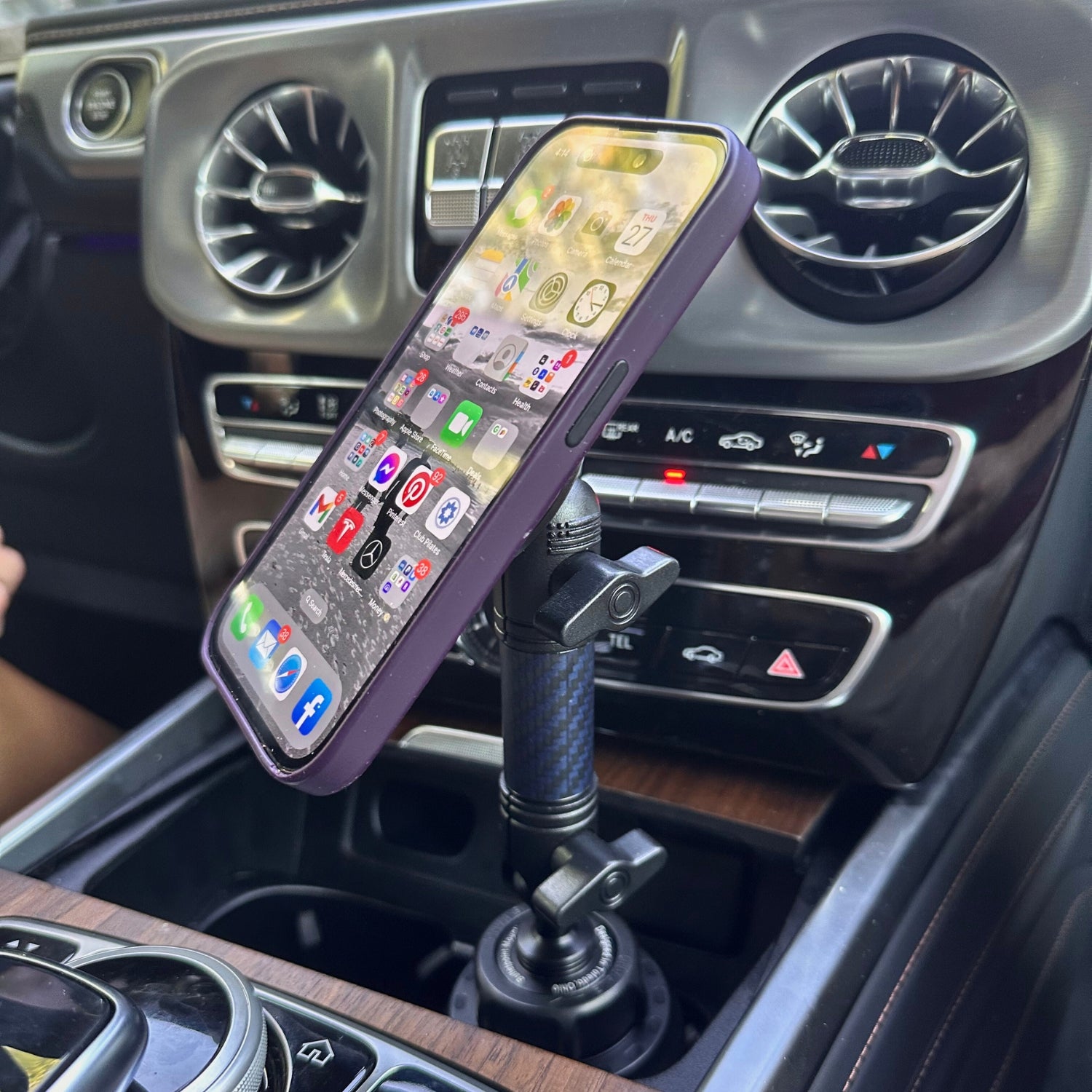Adjustable Cupholder Phone Mount Single Device Holder - Bulletpoint  Mounting Solutions