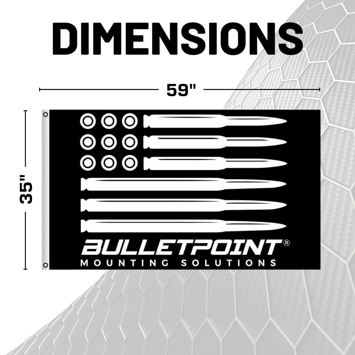 Bulletpoint Mounting Solutions Oversized Flag - Double Sided 59" x 35"