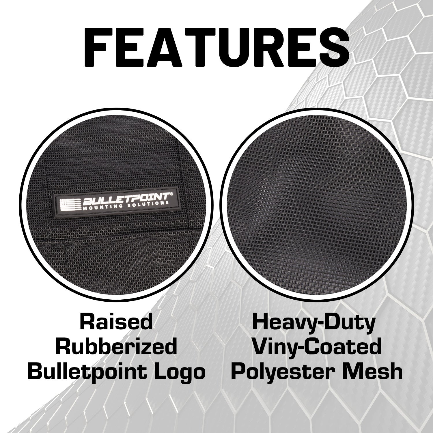 Bulletpoint Multi-Purpose Grab Bar Mesh Storage Bag with Hook & Loop Fastener