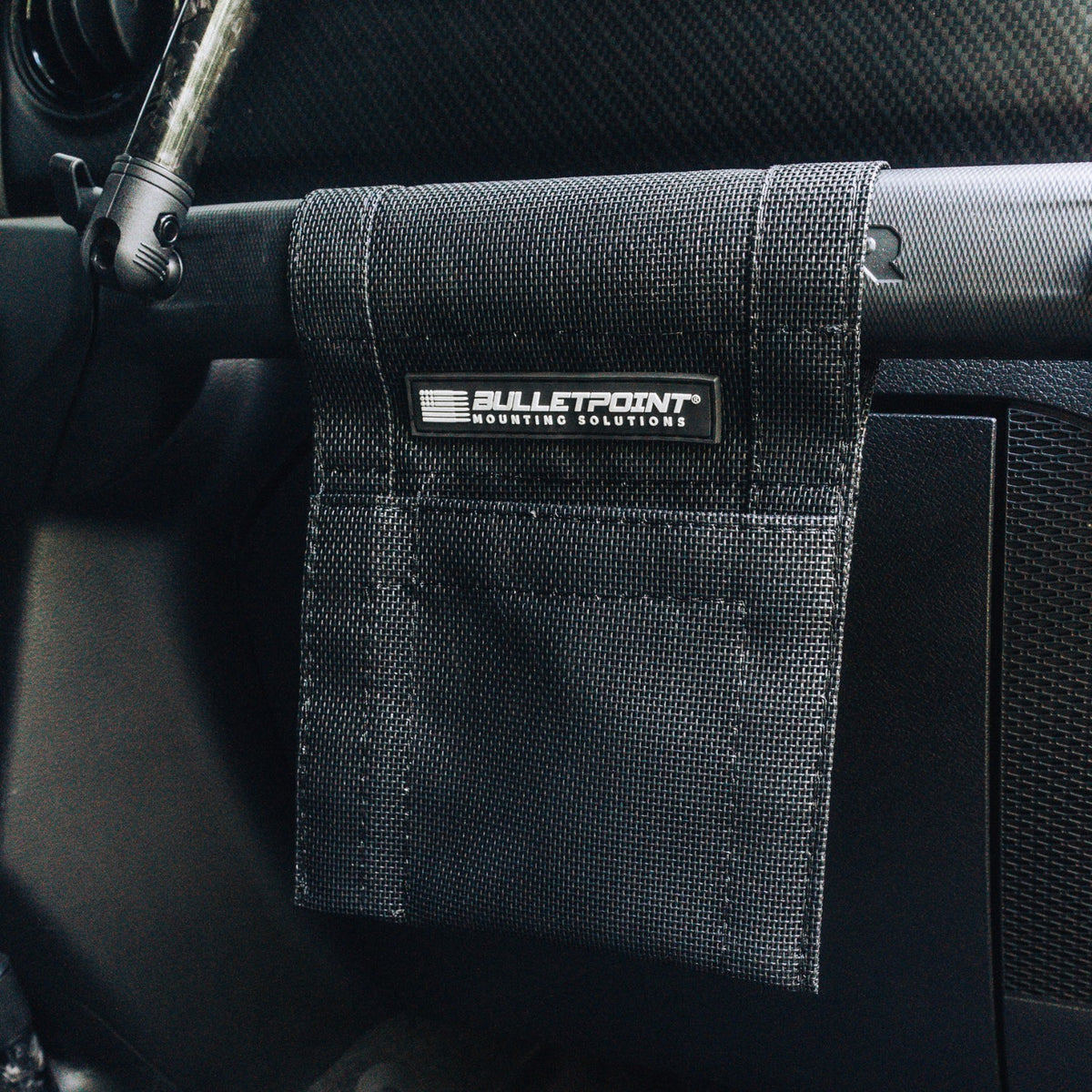 Bulletpoint Multi-Purpose Grab Bar Mesh Storage Bag with Hook &amp; Loop Fastener