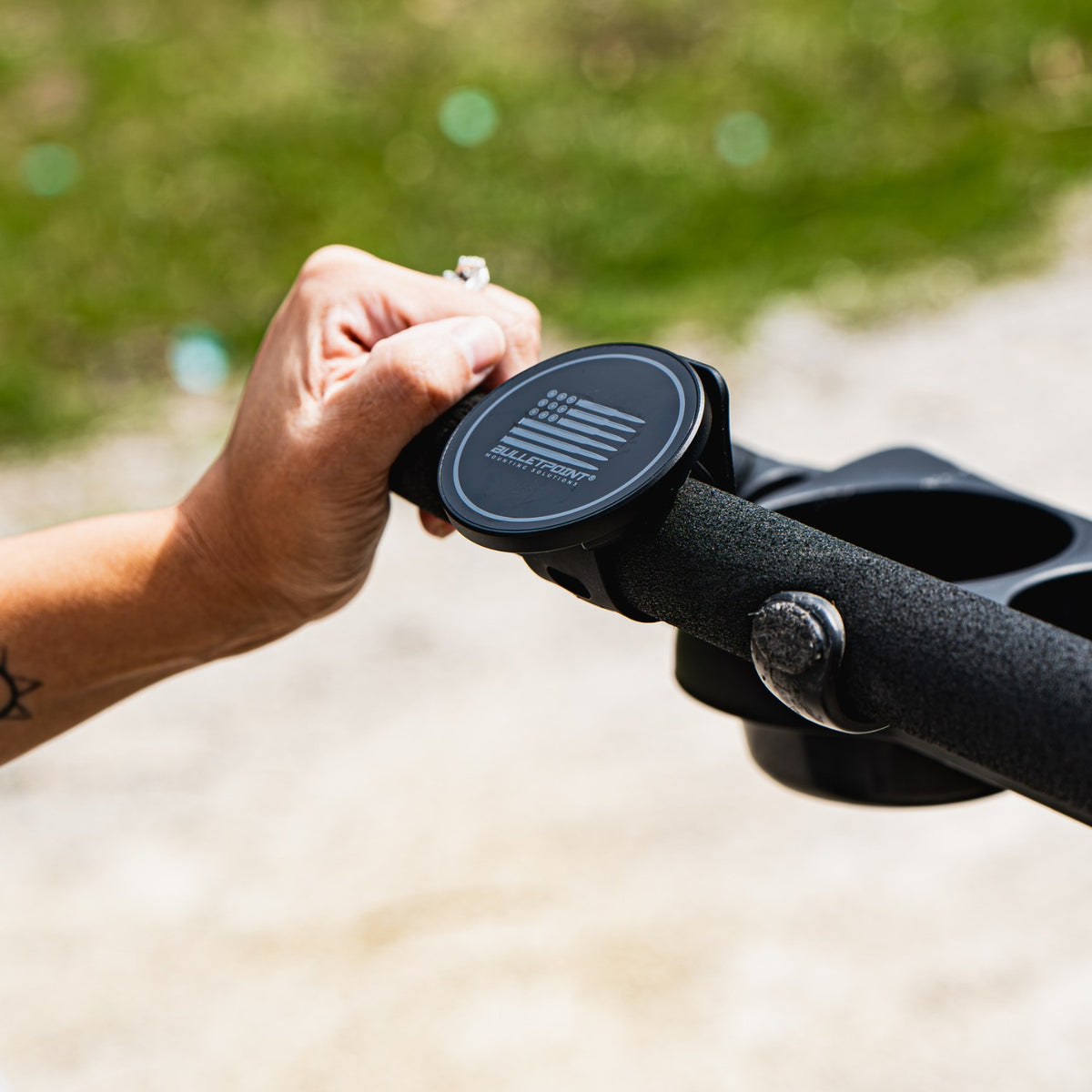 Universal MagSafe-compatible Magnetic Phone Holder with Adjustable Strap Fits Bars 0.6-1.5"