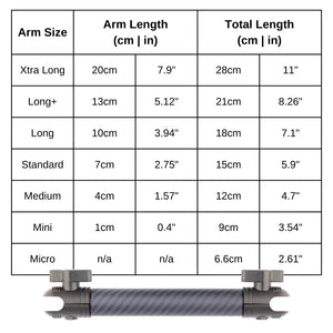 Carbon Fiber/Kevlar Hybrid Mount Arm - Matte Finish