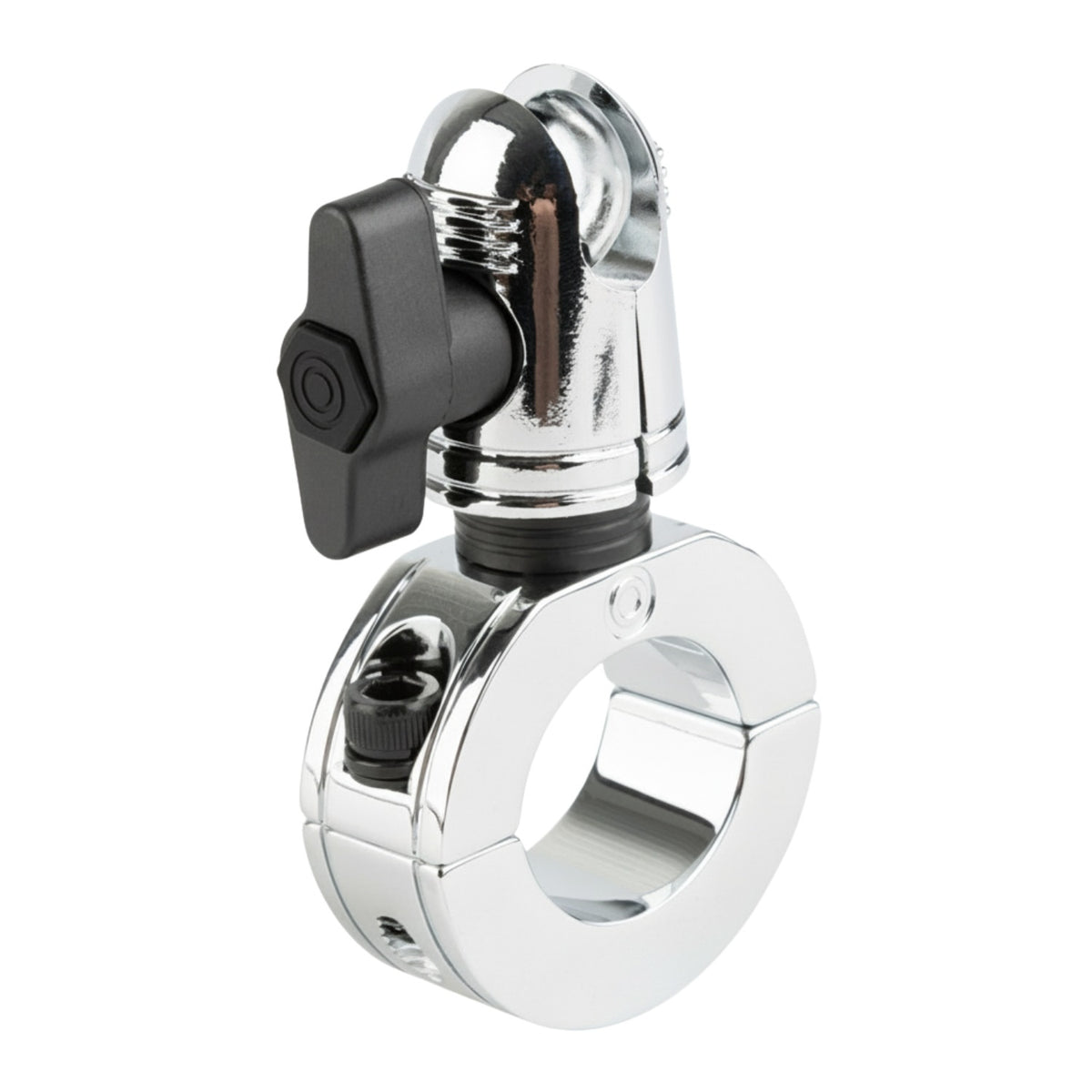 Multi-Size Chrome Bar Clamp with 20mm Connector End compatible with 7/8&quot; to 1.25&quot; Bars