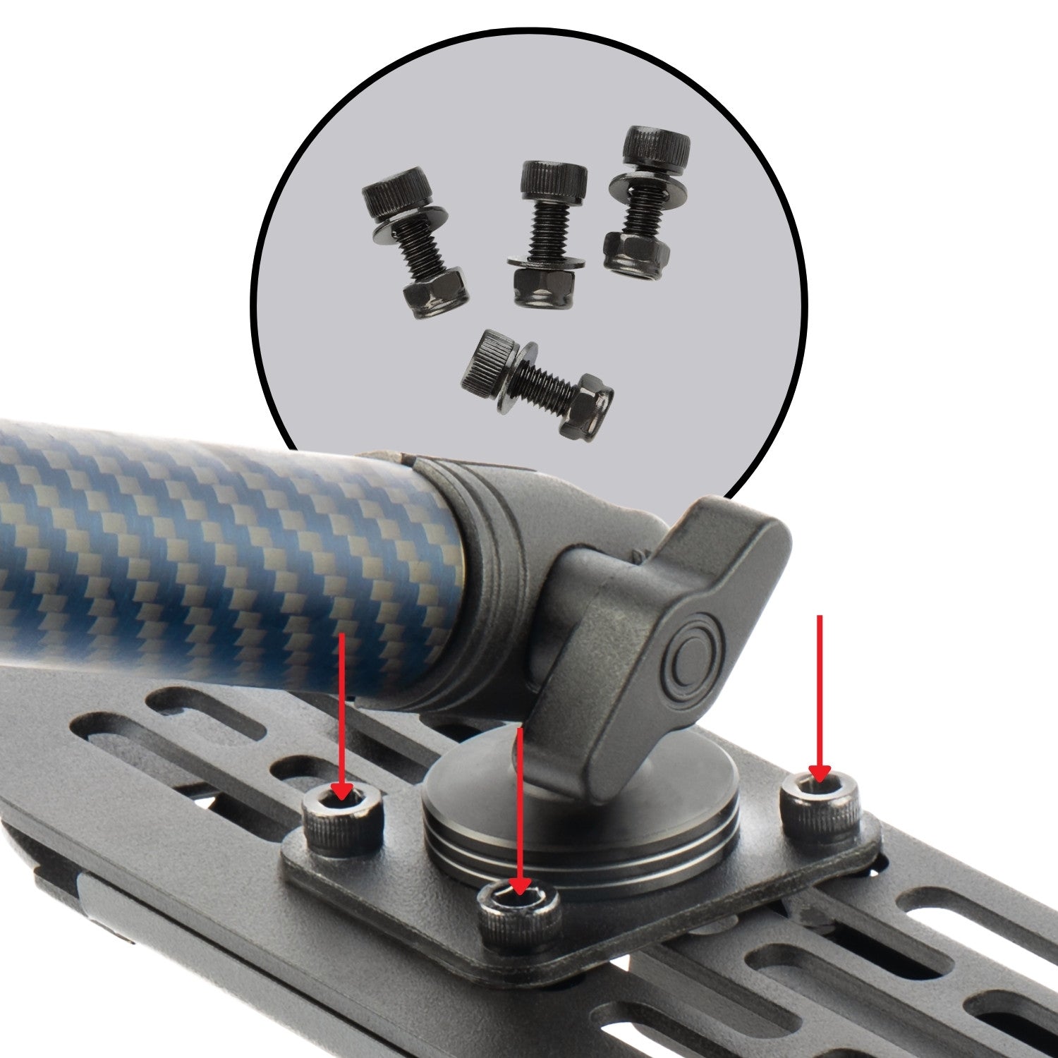 AMPS Ball Base Installation Nuts + Bolts + Washers Package