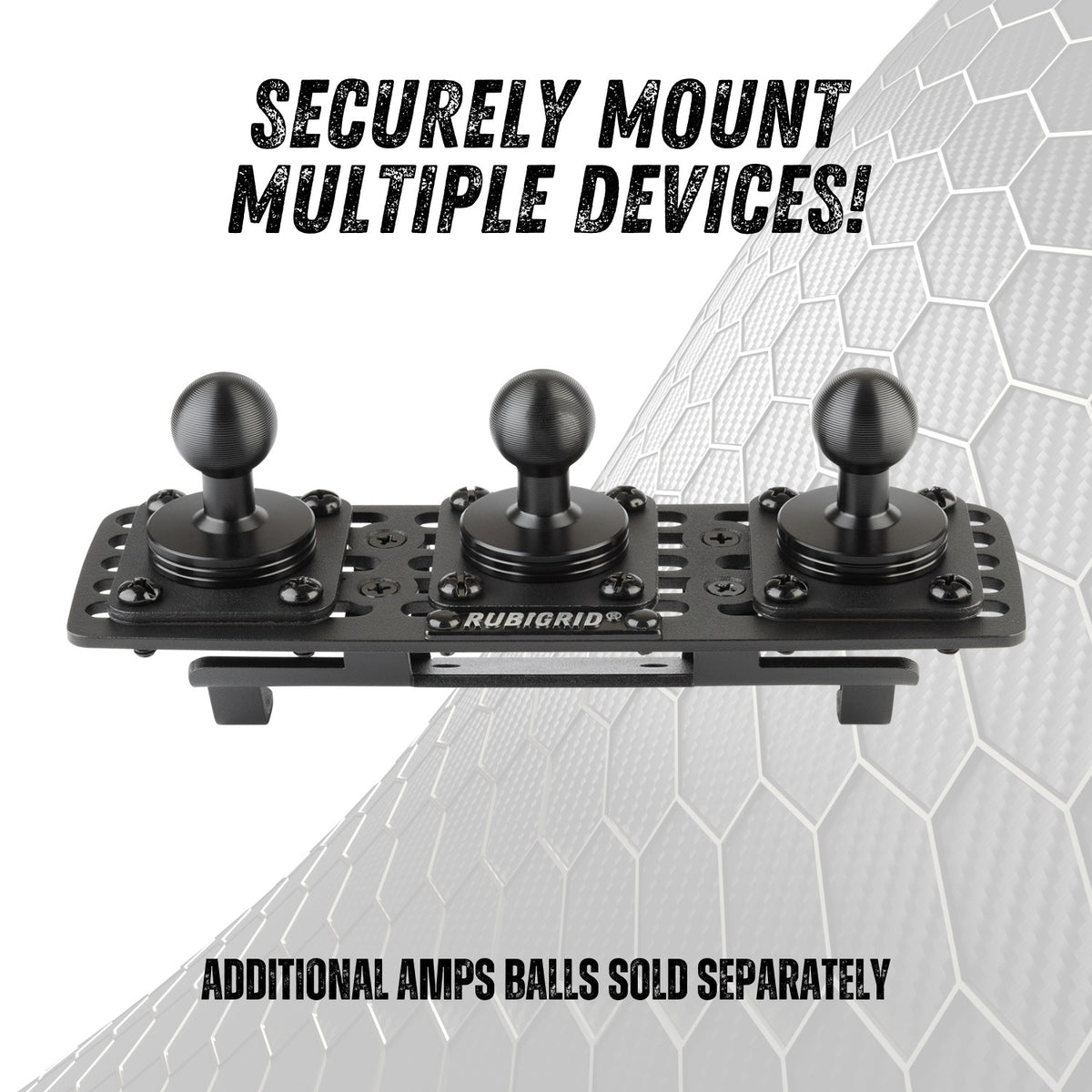 RubiGrid® 2013-2018 RAM Truck &amp; 2019+ RAM 1500 Classic Phone Holder Multi-Device Dash Mount