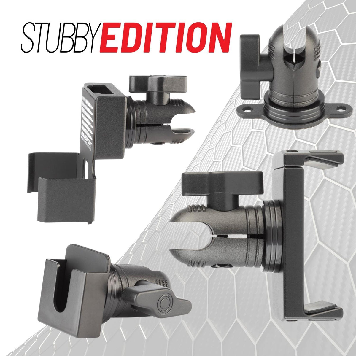 AMPS Compatible Mounting Plate with 20mm Connector End Nubby Edition