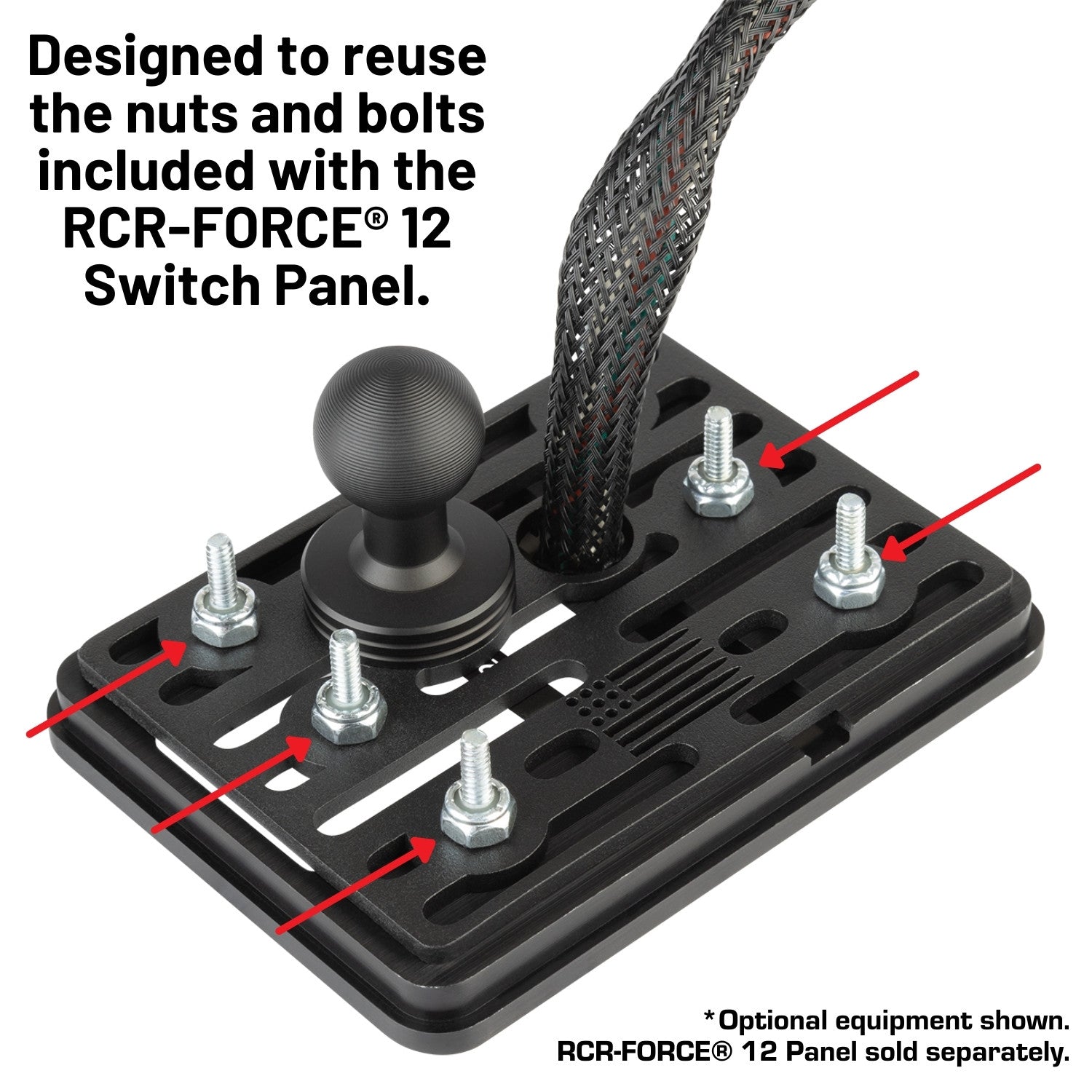 Point Switch Panel Switch Pros RCR-FORCE 12 Switch Panel Mount with 20mm Ball ...