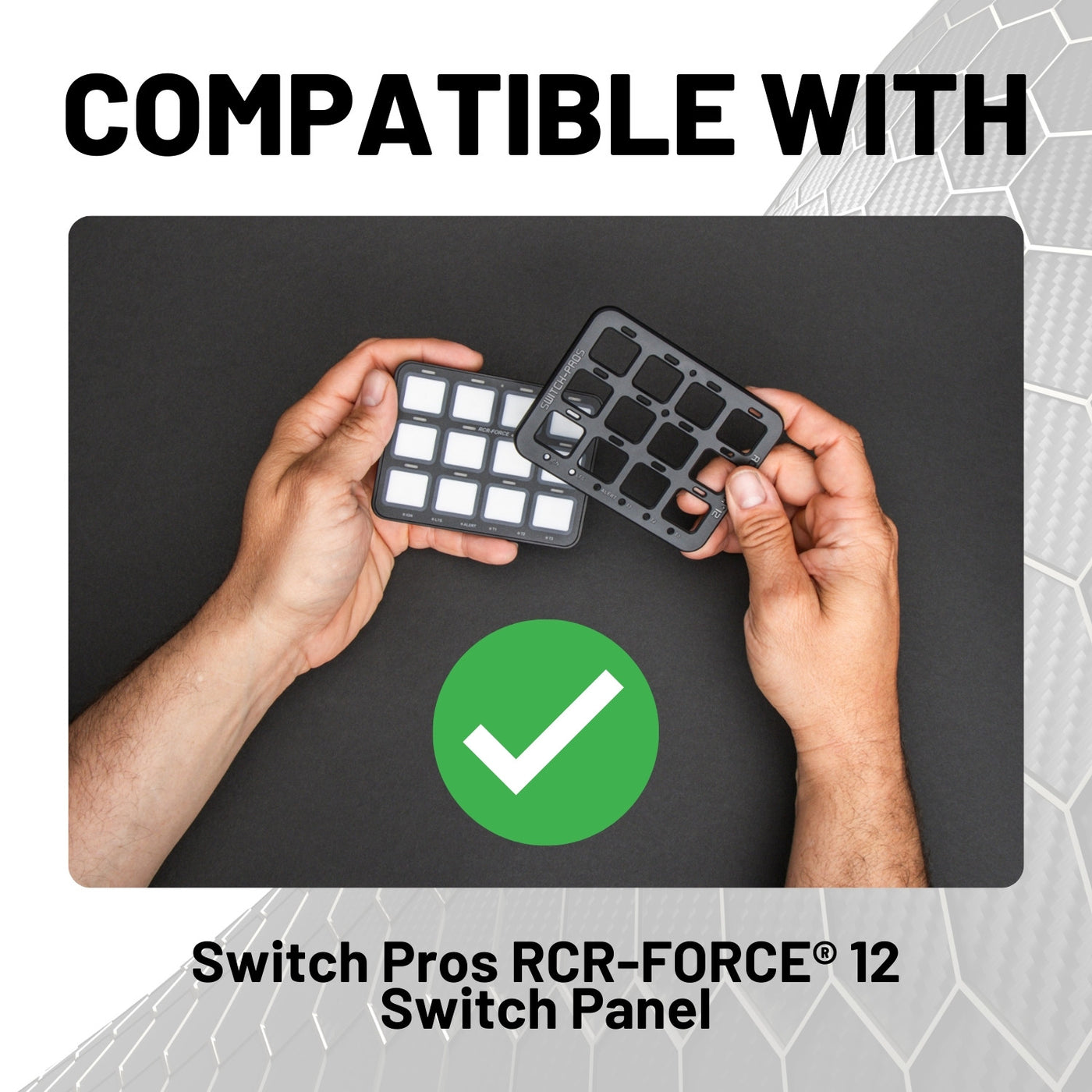 Switch Pros RCR-FORCE 12 Switch Panel Mount with 20mm Connector Nubby ...