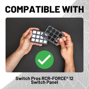 Switch Pros RCR-FORCE 12 Switch Panel Mount with 20mm Connector Nubby Edition