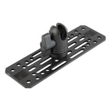 Universal Fish Finder Mount with 20mm Connector End Nubby Edition - Aluminum Marine Device Plate compatible with Garmin / Lowrance / Humminbird / Raymarine