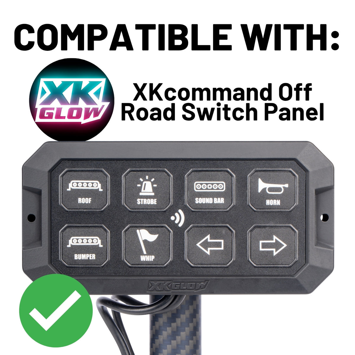 XKGlow XKcommand Off Road Switch Panel Mount with 20mm Ball