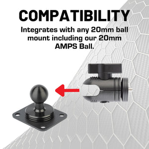 Yaesu Compatible Aluminum Display Adapter with Integrated 20mm Connector End