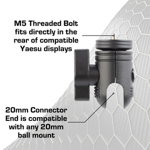 Yaesu Compatible Aluminum Display Adapter with Integrated 20mm Connector End