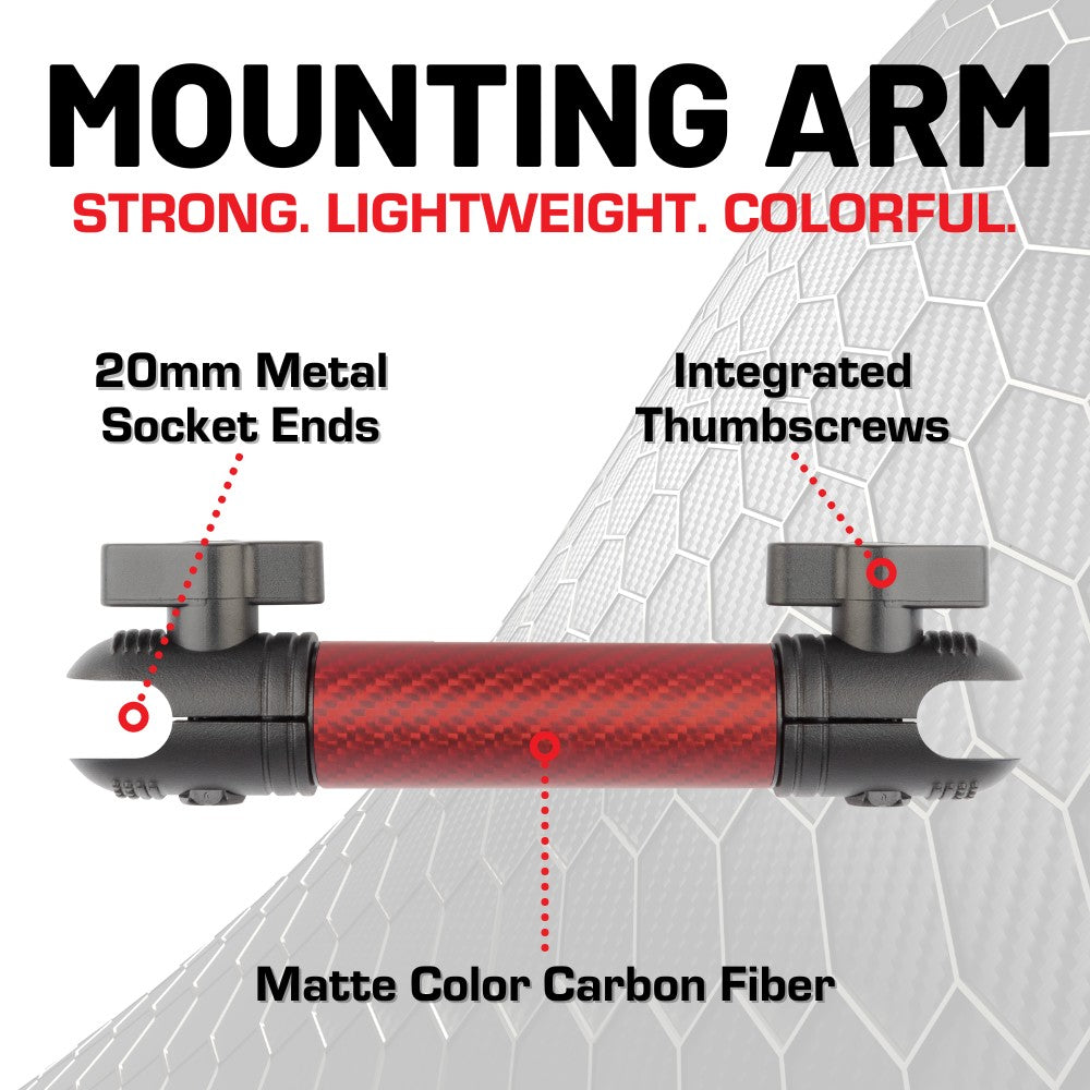 RubiGrid® V2 2019+ RAM Truck 1500/2500/3500/4500/5500 + TRX Dash Mount with Red Arms