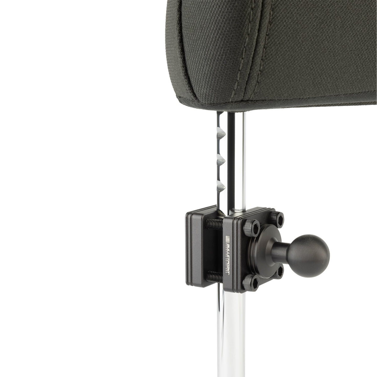 Headrest Bar Device Mount with Integrated 20mm Ball fits bars 3/8&quot; to 5/8&quot;