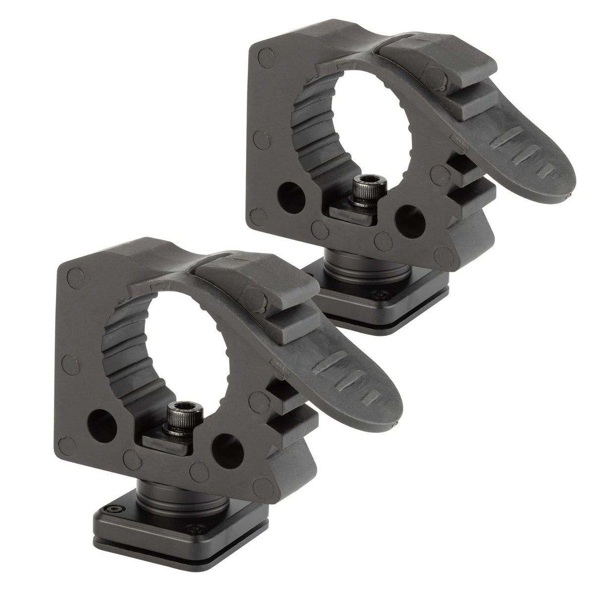 Quick Release Adjustable Clamp Mounts 1-1/4" to 1-5/8" Compatible with MOLLE Panels
