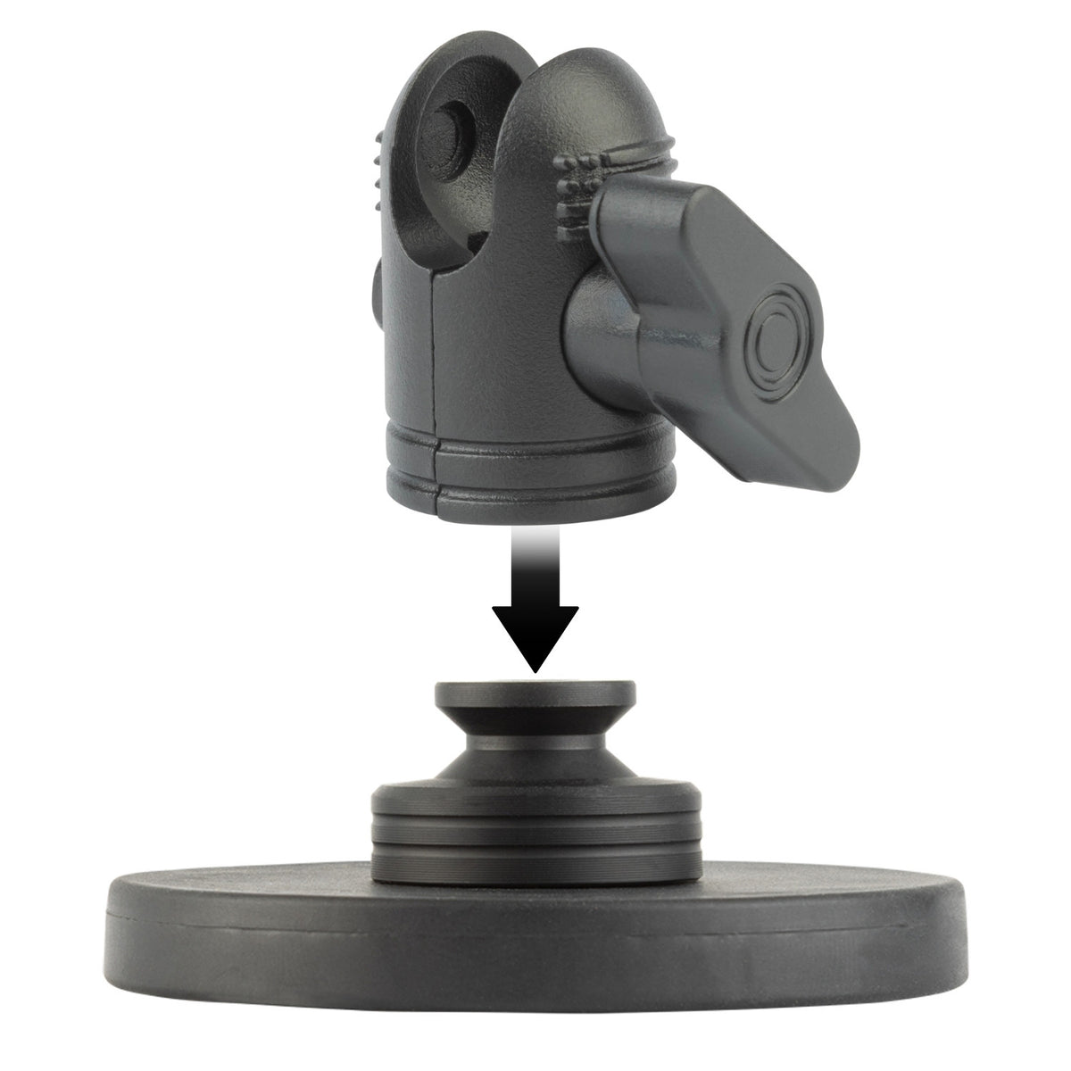 2.6-inch Diameter Round Universal Magnetic Base with 20mm Connector End Nubby Edition