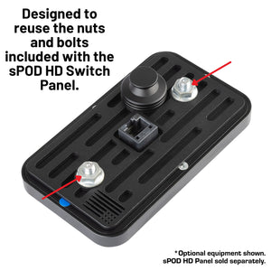 sPOD HD Switch Panel Mount with 20mm Connector Stubby Edition