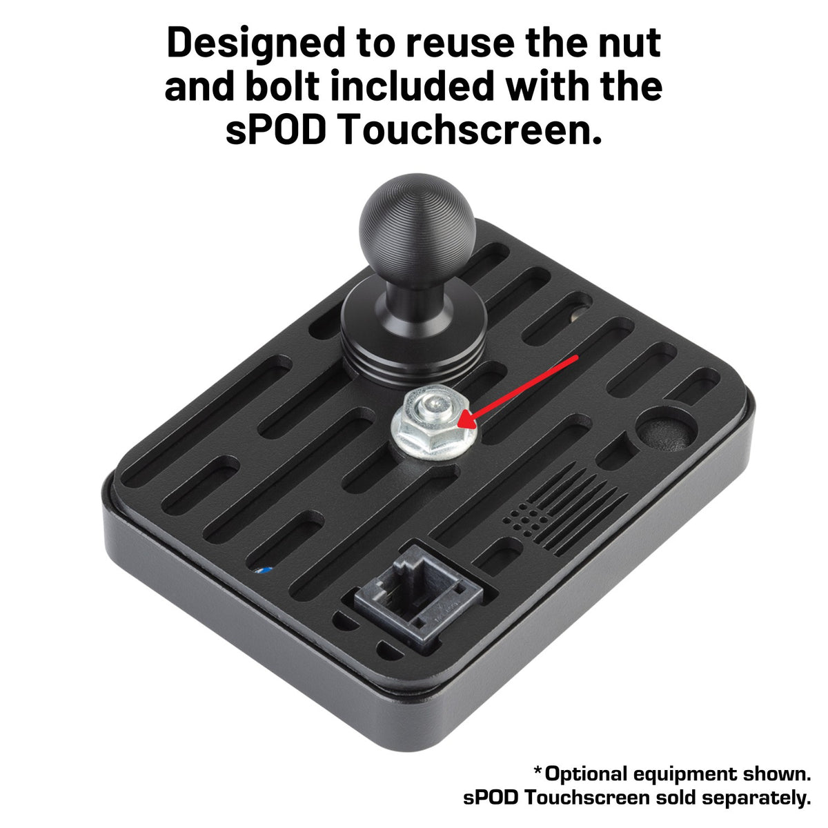 sPOD Touchscreen Mount with 20mm Ball
