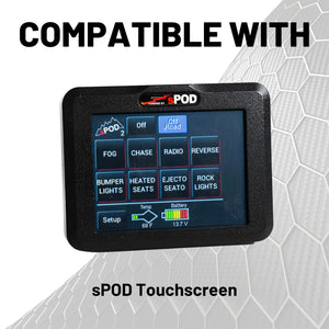 sPOD Touchscreen Mount with 20mm Connector Stubby Edition