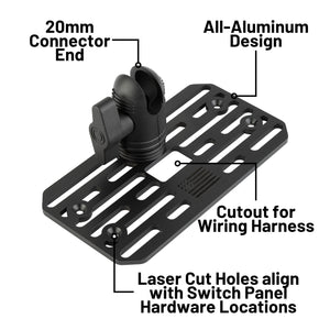 Diode Dynamics D-Switch 8-Channel Switch Panel Mount with 20mm Connector End Nubby Edition