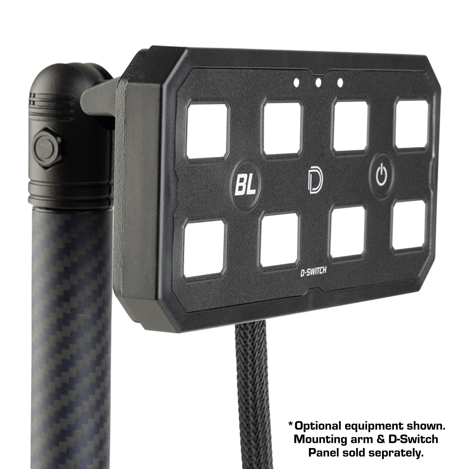 Diode Dynamics D-Switch 8-Channel Switch Panel Mount with 20mm Connector End Nubby Edition