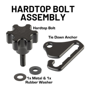 Quick Removal CNC Aluminum Hardtop Bolts with Tie-Down Anchors for 2007-current Jeep Wrangler JL & Wrangler JK