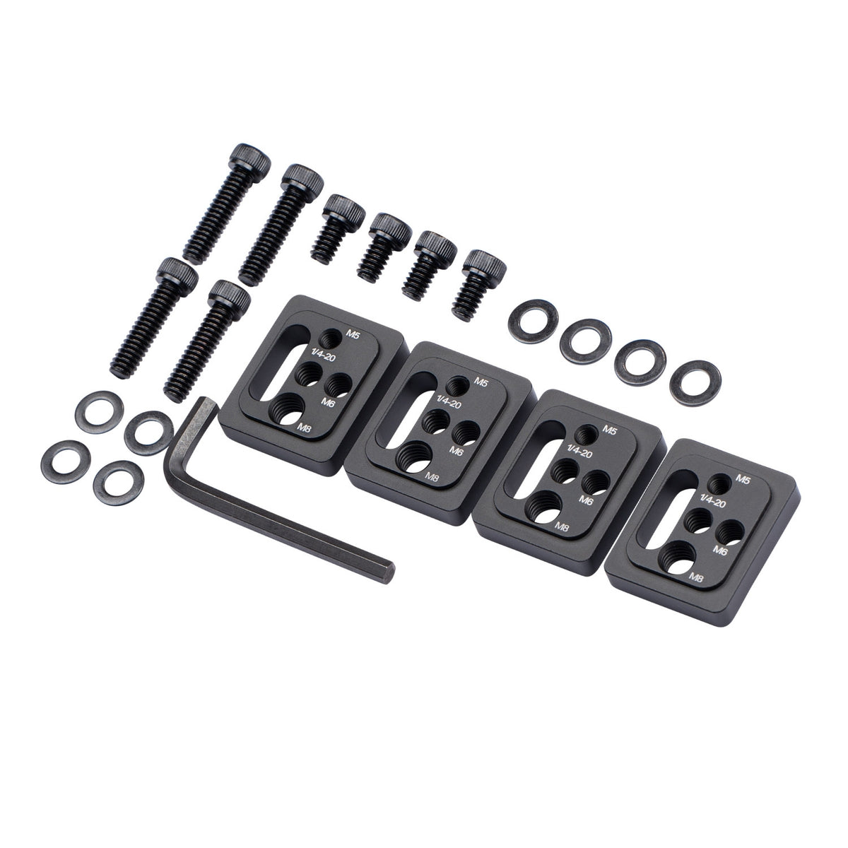 MOLLE Nut Threaded Fastener Plates to Secure Gear to MOLLE Panels (4-Pack)