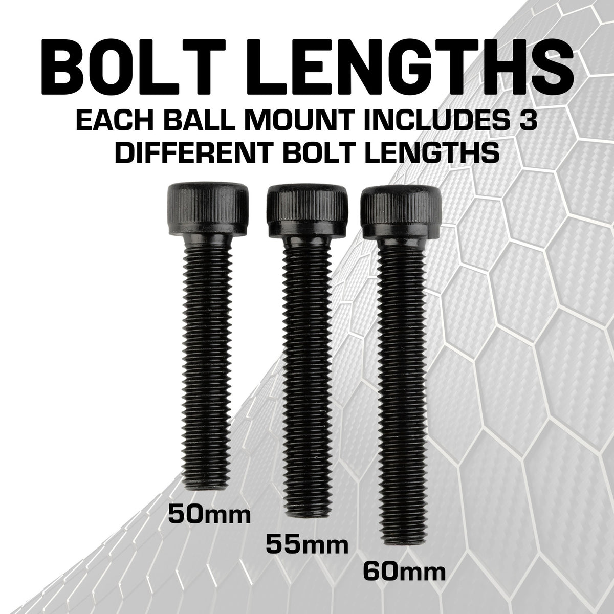M10 Metric Threaded Bolt with Integrated 20mm Ball Mount