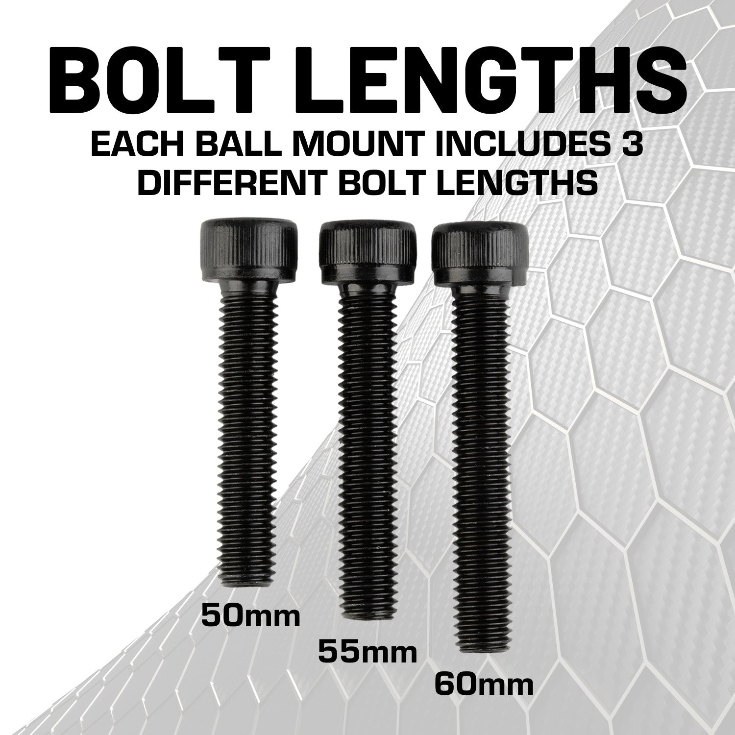 M10 Metric Threaded Bolt with Integrated 20mm Ball Mount