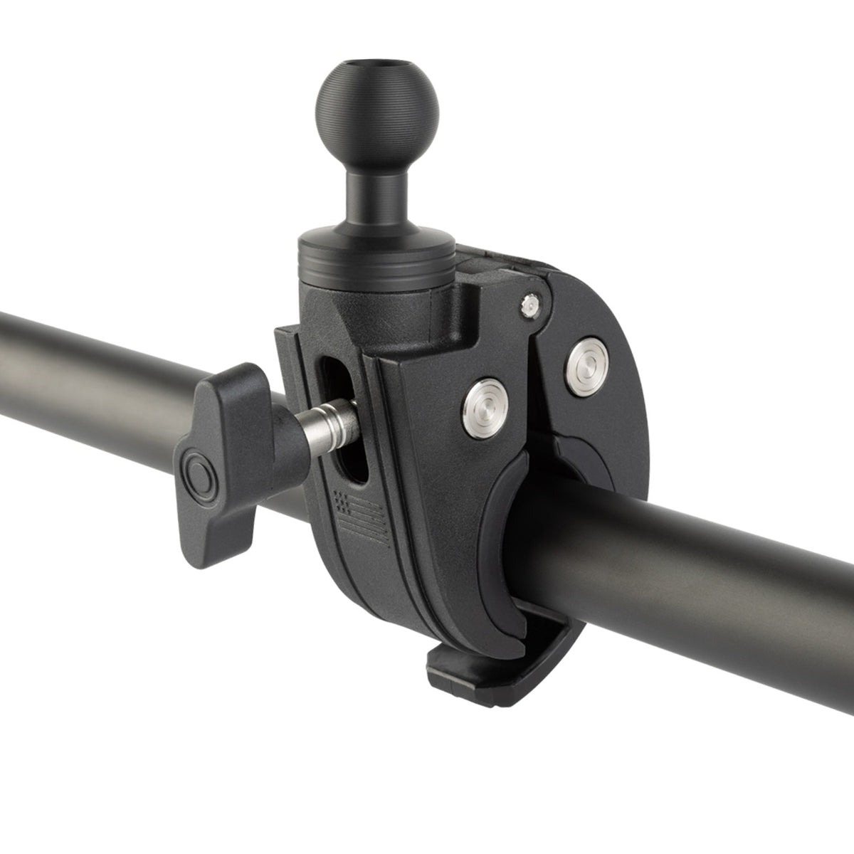 Quick-Adjust Bar Clamp Mount with 20mm Ball - Fits 0.5