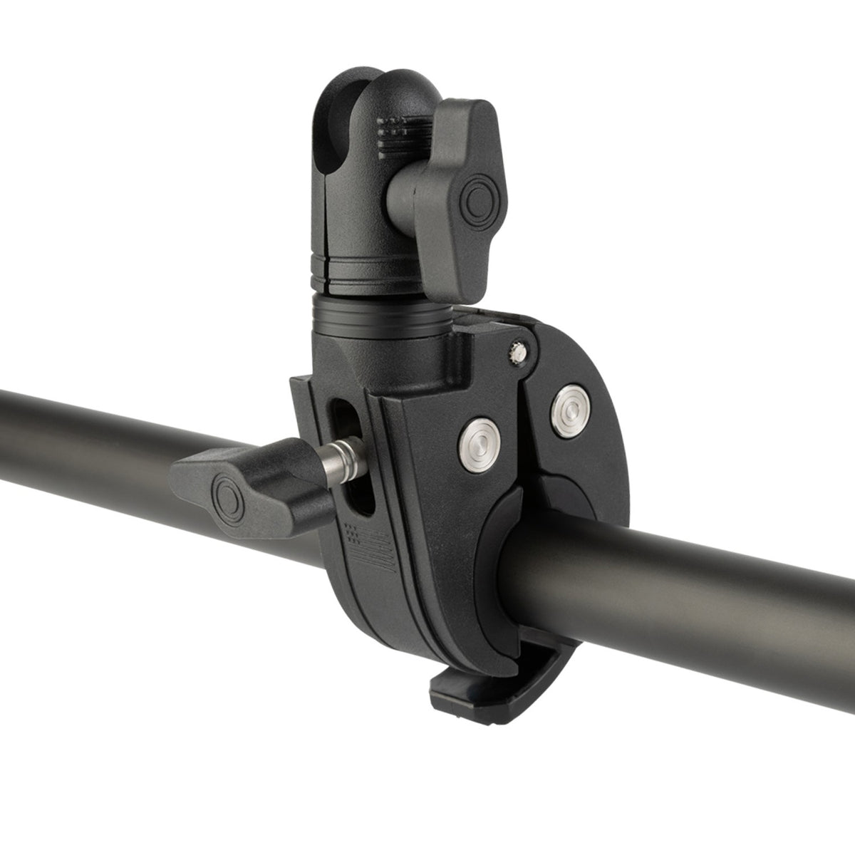 Quick-Adjust Bar Clamp Mount with 20mm Connector End Nubby Edition - Fits 0.5&quot; to 2&quot; Bars