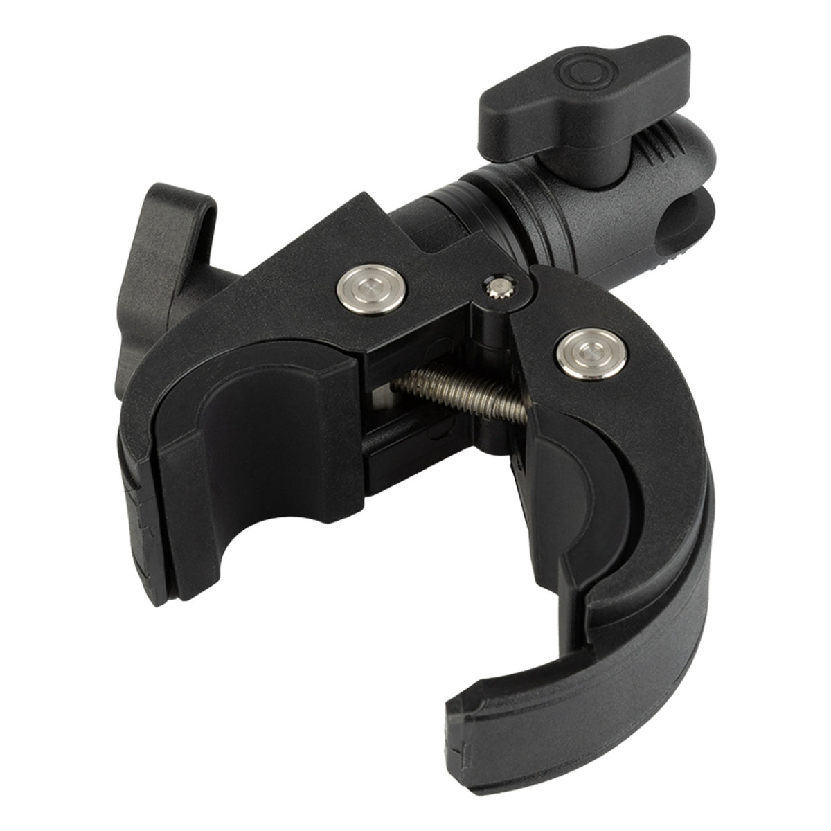 Quick-Adjust Bar Clamp Mount with 20mm Connector End Nubby Edition - Fits 0.5&quot; to 2&quot; Bars