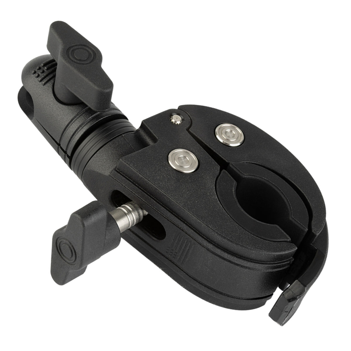 Quick-Adjust Bar Clamp Mount with 20mm Connector End Nubby Edition - Fits 0.5&quot; to 2&quot; Bars