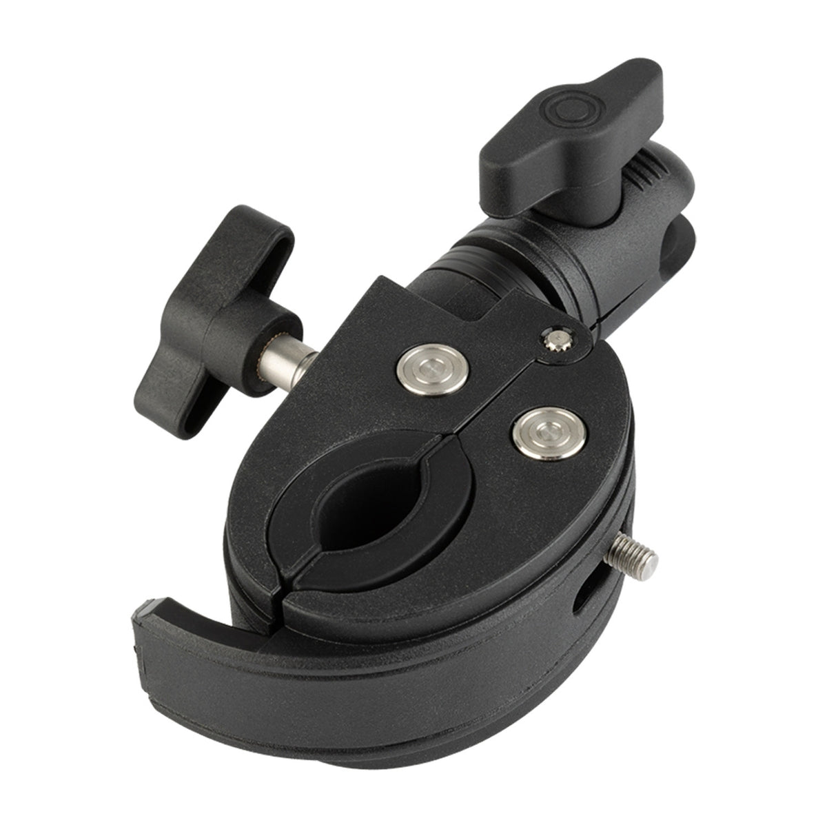 Quick-Adjust Bar Clamp Mount with 20mm Connector End Nubby Edition - Fits 0.5&quot; to 2&quot; Bars