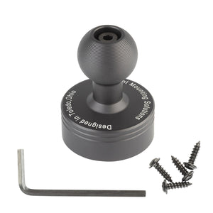 Aluminum Universal Fitment Single 20mm Ball Mount Assembly with Threaded Bolt
